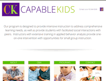 Tablet Screenshot of capablekidstoledo.com